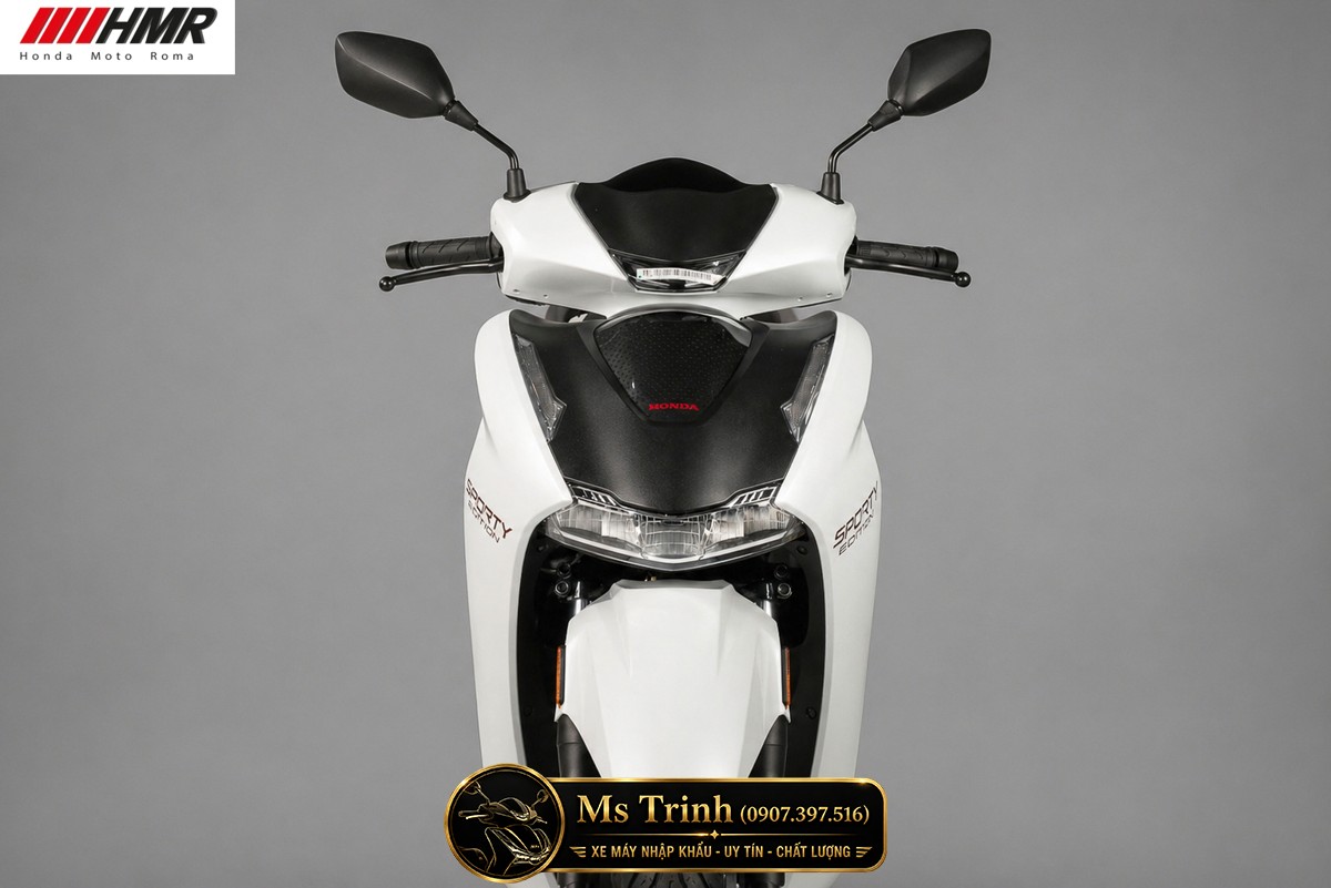 Honda SH350i nhập Ý 2026 tại Quảng Trị - SH350i Sporty Trắng Nhám, Xám Bóng Đẳng Cấp Chuẩn Ý