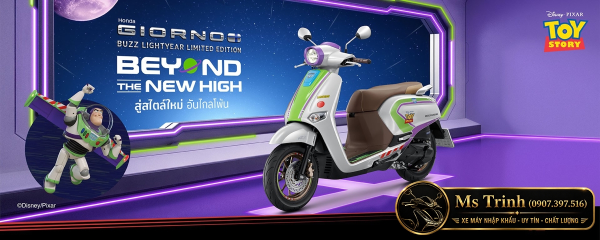 Honda Giorno+ Buzz Lightyear Limited Edition 2026 Bản giới hạn 2.000 xe tại Quảng Trị