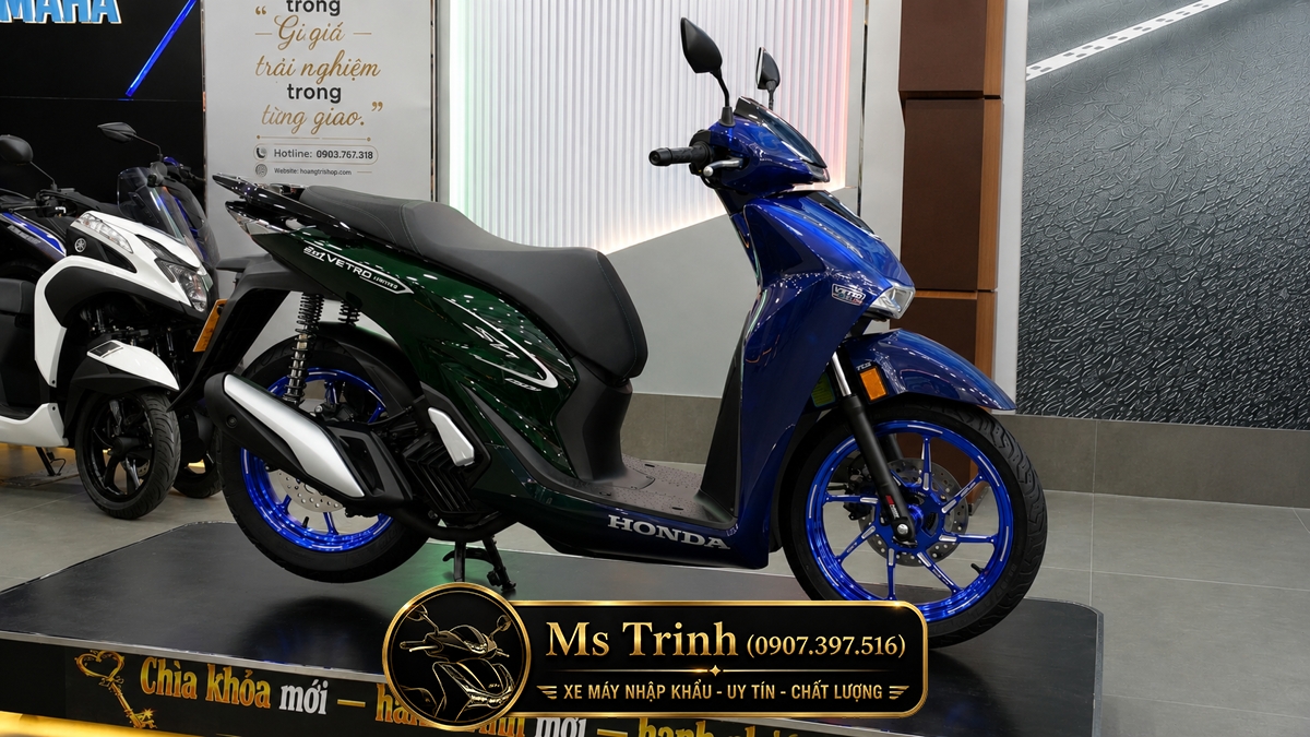 Honda SH150i Vetro Sapphire - Green tại Quảng Trị: SH Ý 2 trong 1 giới hạn 200 xe
