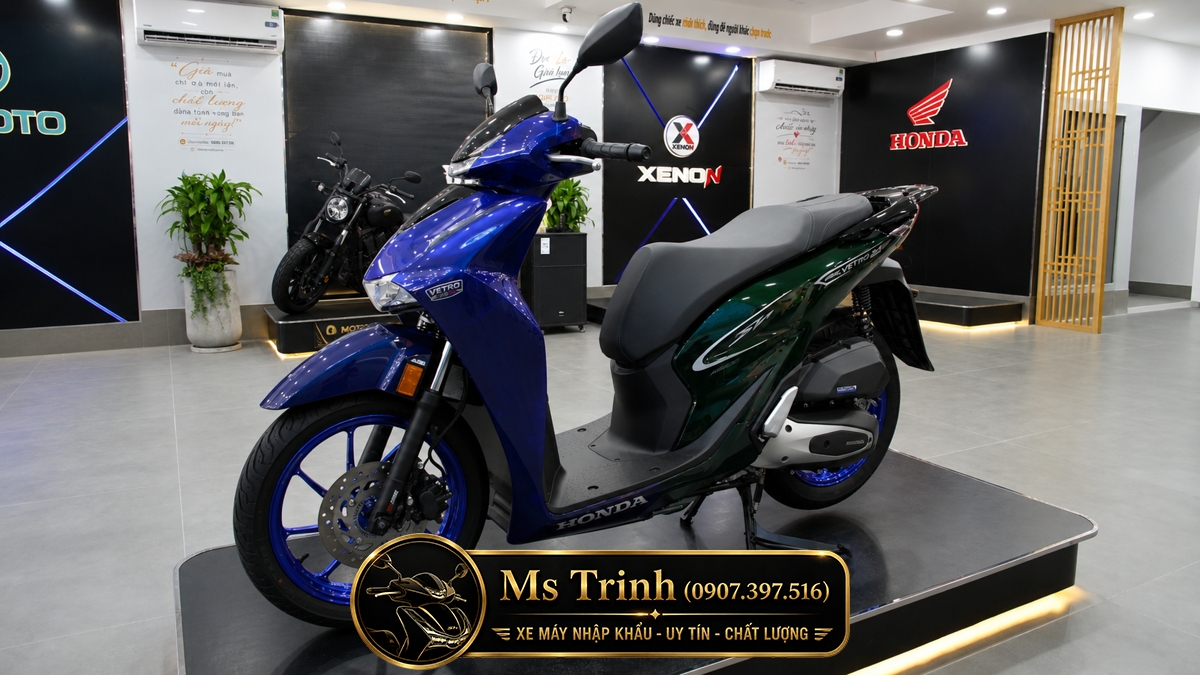 Honda SH150i Vetro Sapphire - Green tại Quảng Trị: SH Ý 2 trong 1 giới hạn 200 xe