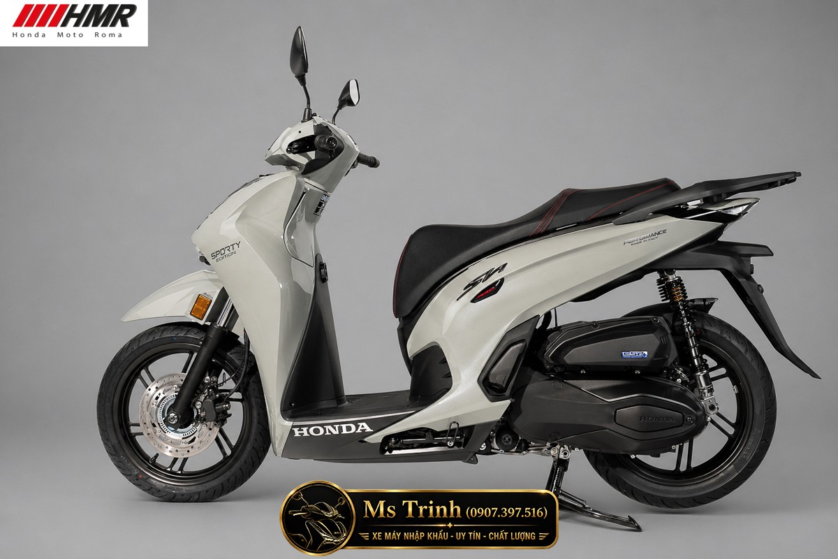 Honda SH350i nhập Ý 2026 tại Quảng Trị - SH350i Sporty Trắng Nhám, Xám Bóng Đẳng Cấp Chuẩn Ý