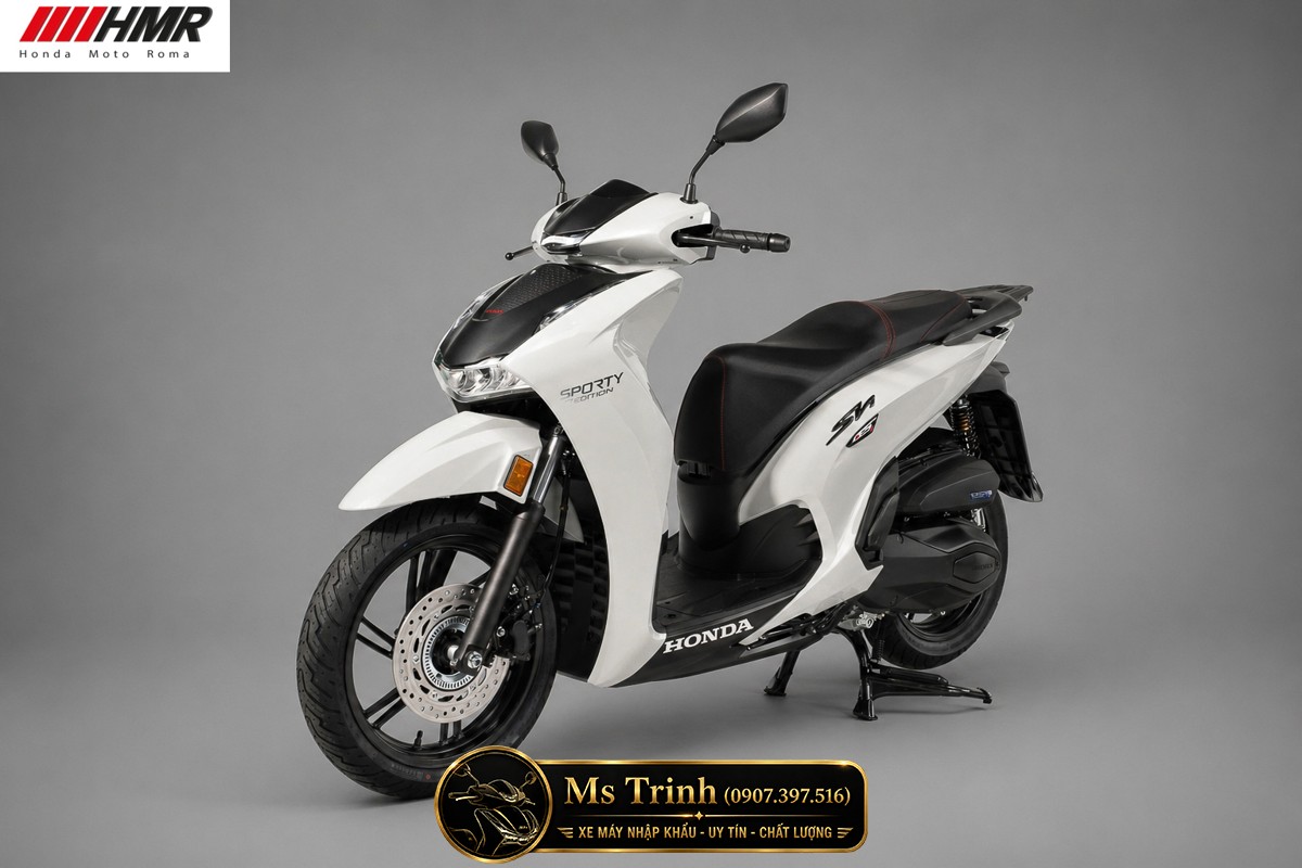 Honda SH350i nhập Ý 2026 tại Quảng Trị - SH350i Sporty Trắng Nhám, Xám Bóng Đẳng Cấp Chuẩn Ý