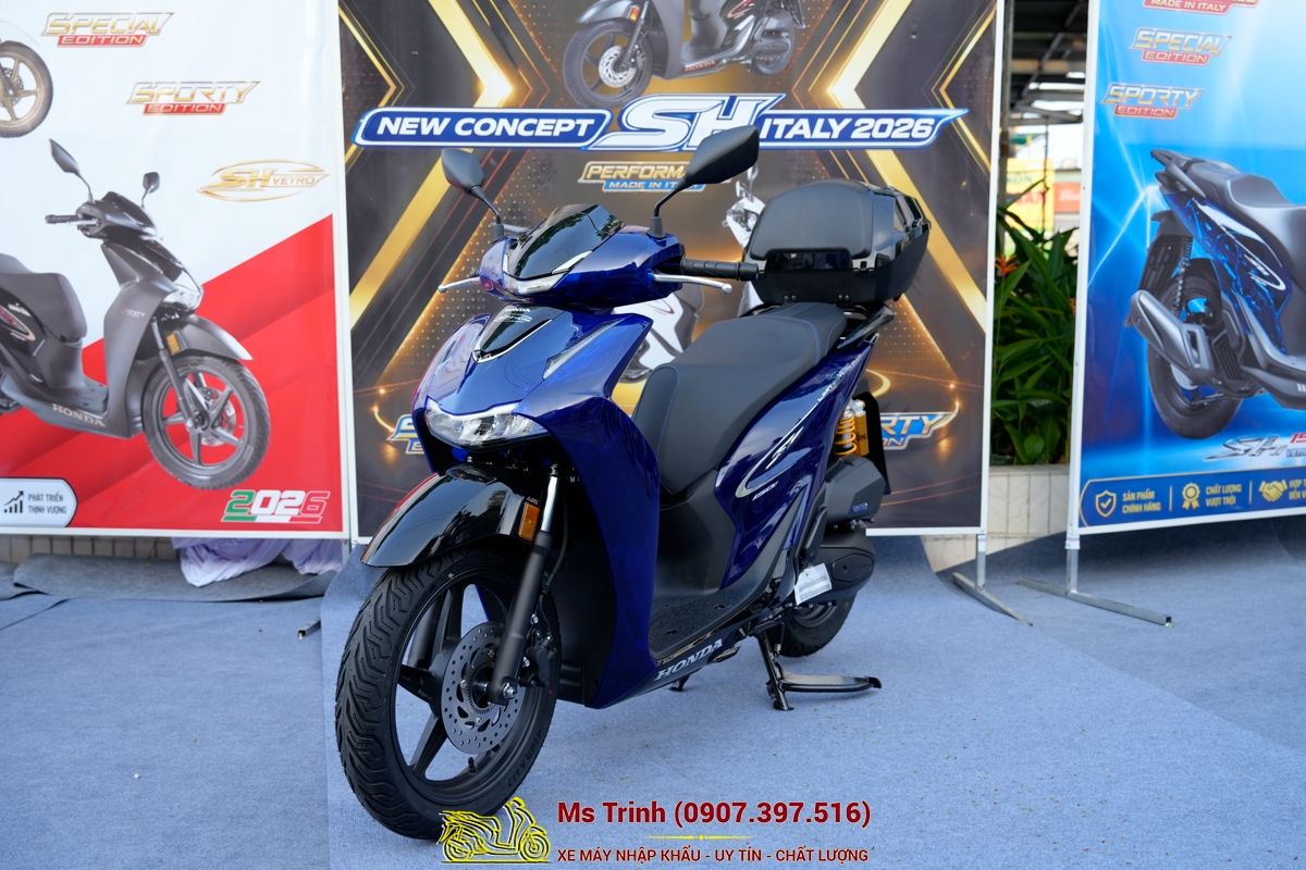 Honda SH150 Vetro Blue 2026 Limited Edition - Siêu phẩm SH Ý dàn áo xanh trong suốt cực hiếm tại Quảng Trị