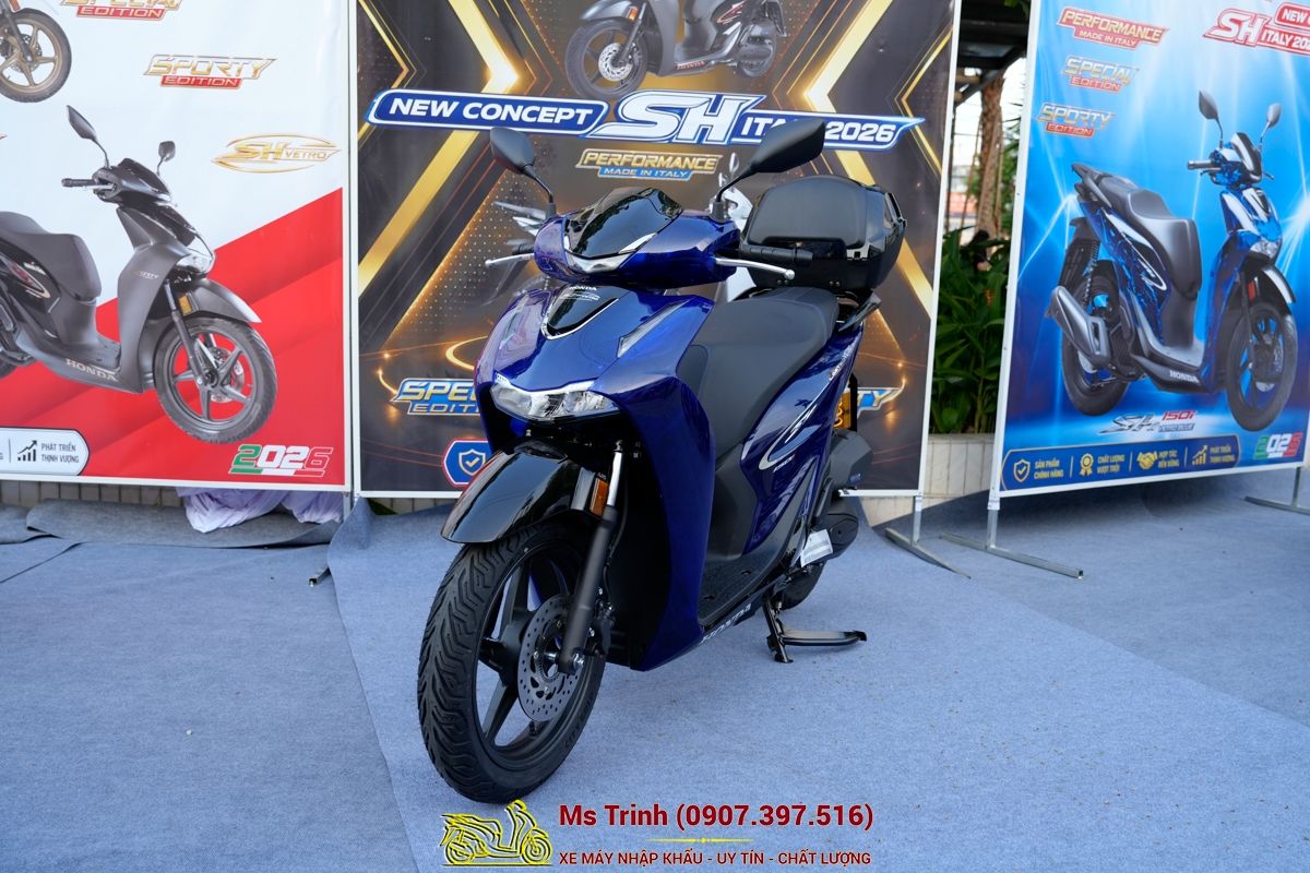 Honda SH150 Vetro Blue 2026 Limited Edition - Siêu phẩm SH Ý dàn áo xanh trong suốt cực hiếm tại Quảng Trị