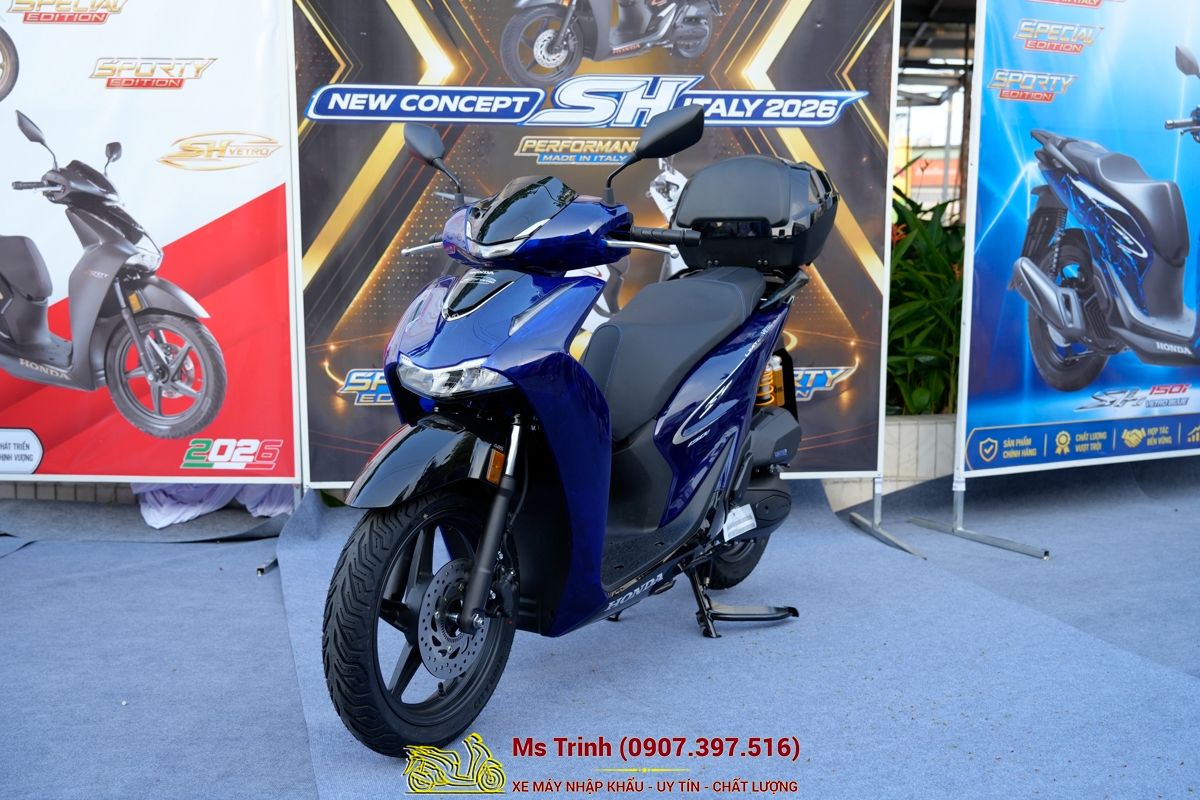 Honda SH150 Vetro Blue 2026 Limited Edition - Siêu phẩm SH Ý dàn áo xanh trong suốt cực hiếm tại Quảng Trị