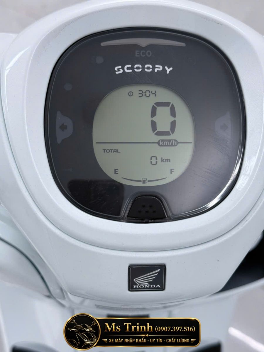 Đồng hồ LCD Honda Scoopy Cinnamoroll hiển thị đầy đủ thông tin vận hành